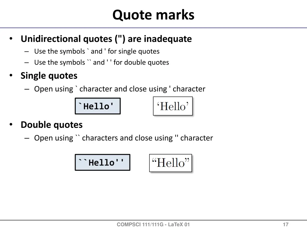 quote marks