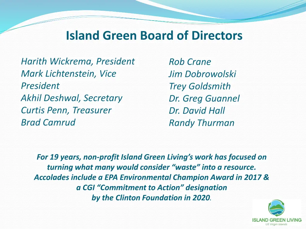 island green board of directors