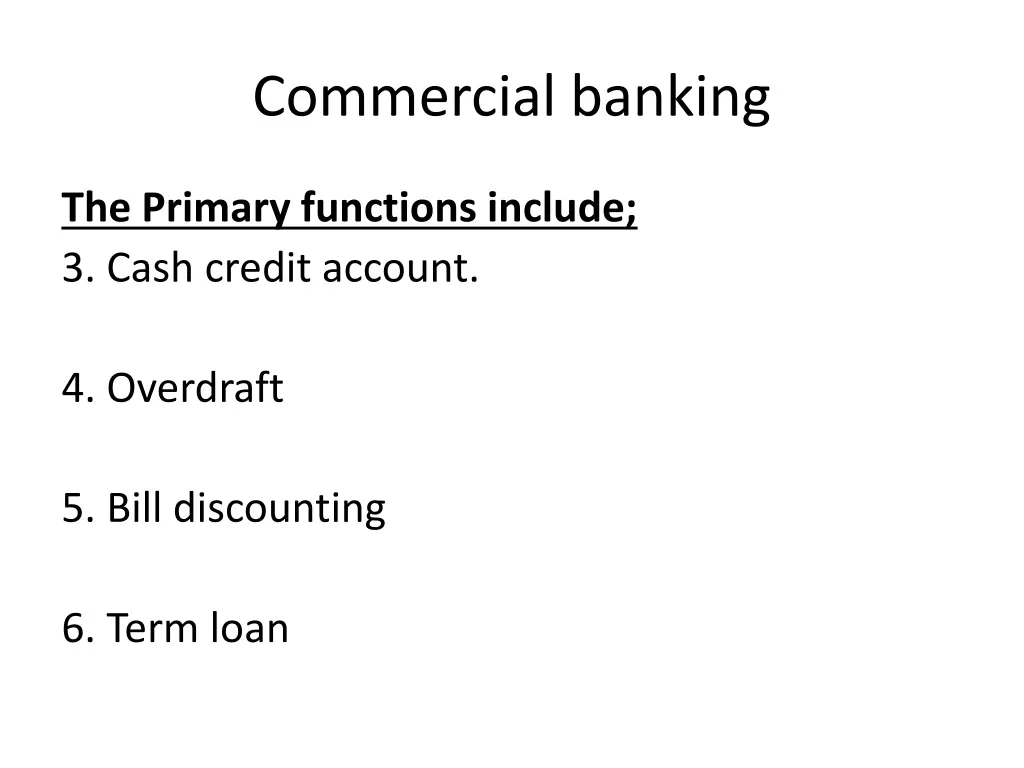 commercial banking 7