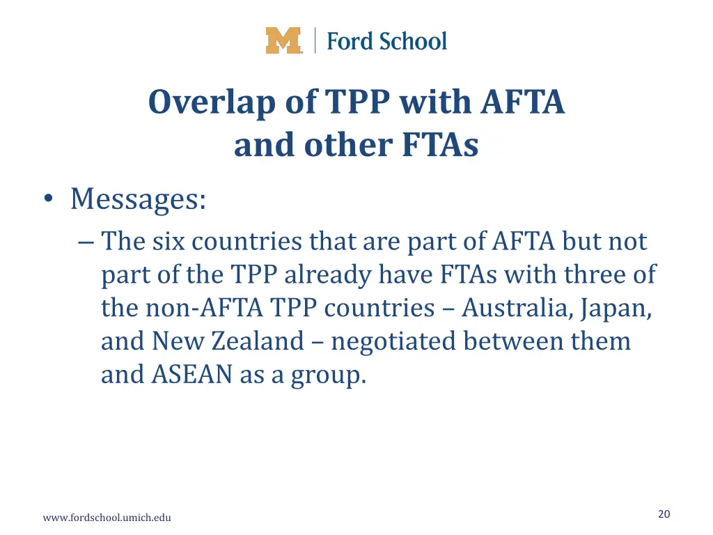 overlap of tpp with afta and other ftas messages 2