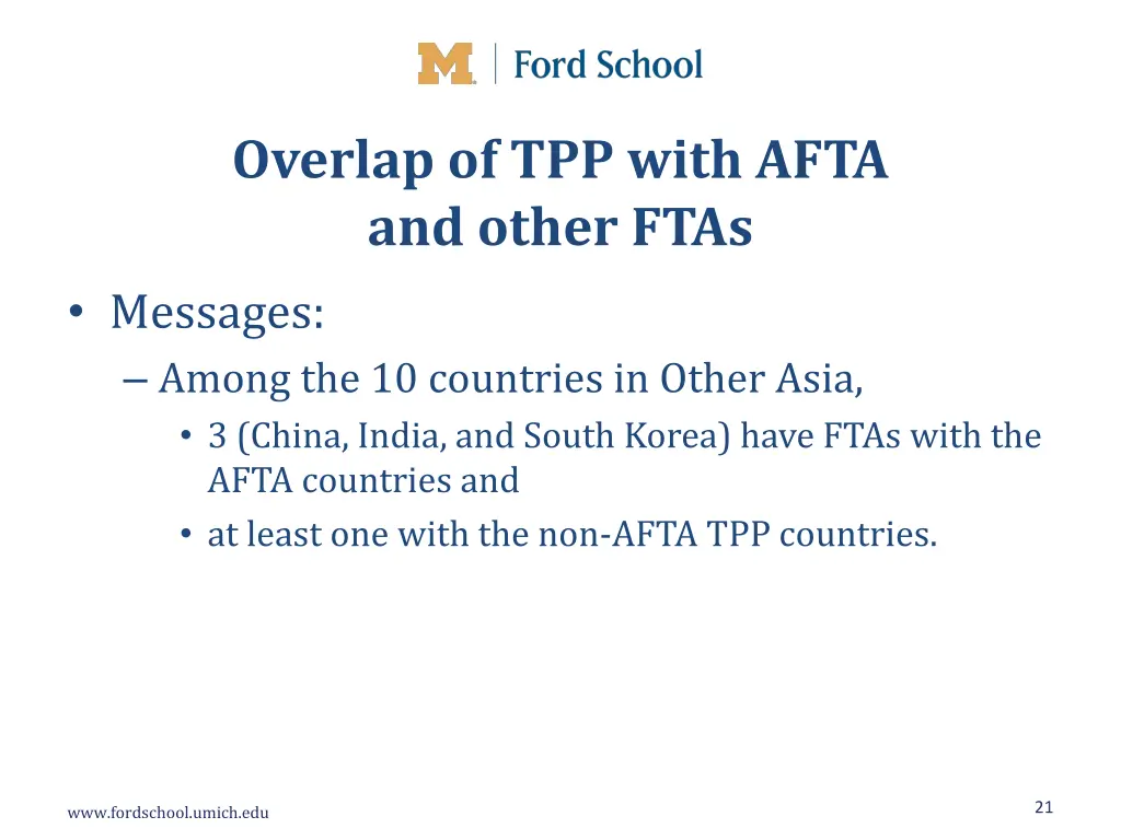 overlap of tpp with afta and other ftas messages 3