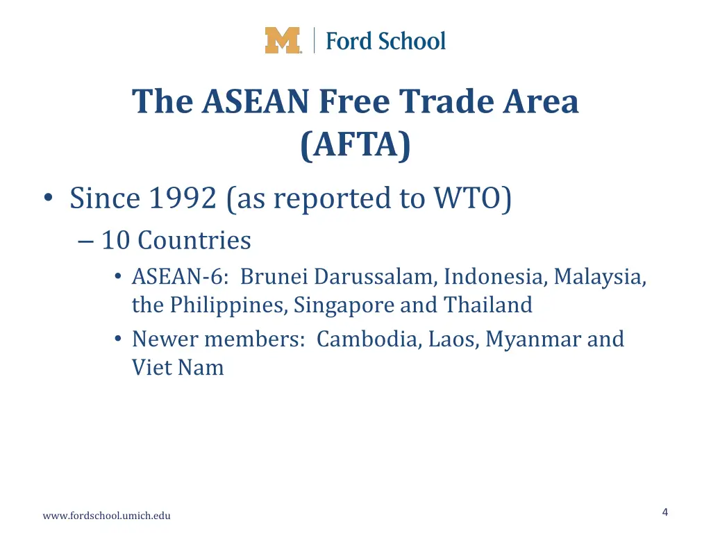the asean free trade area afta since 1992