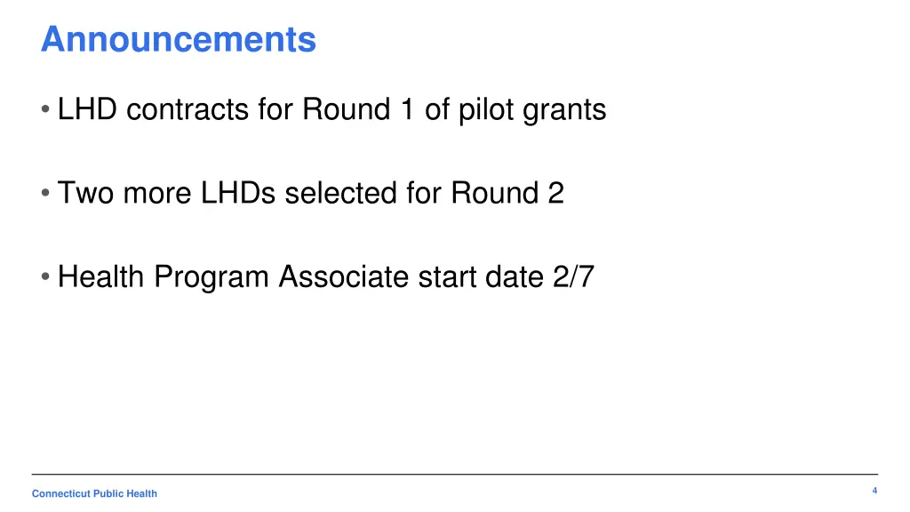 announcements