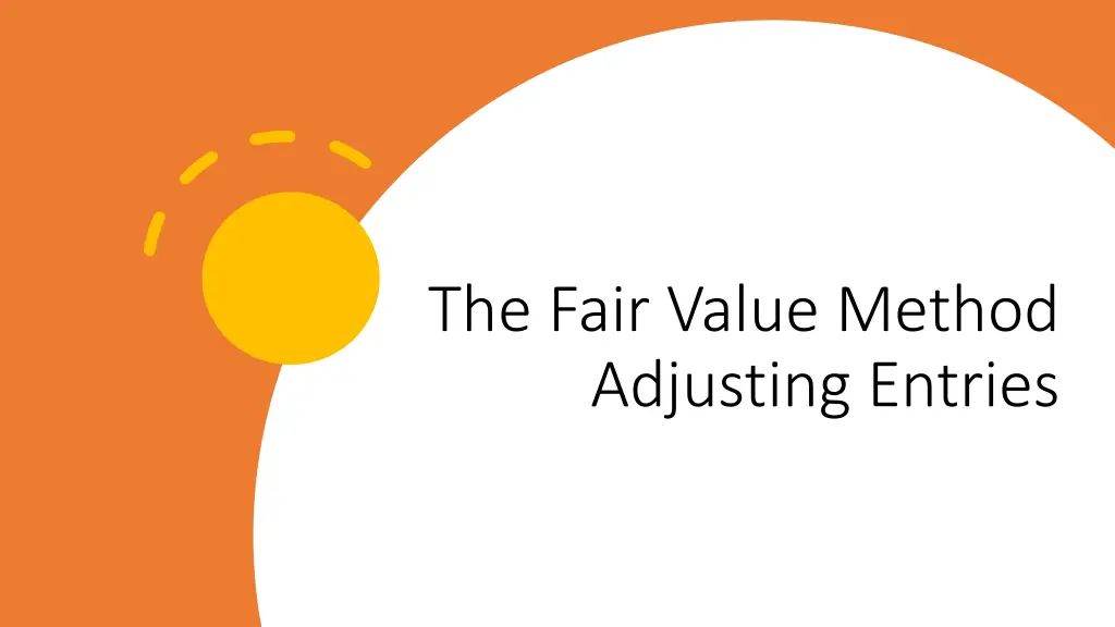 the fair value method adjusting entries