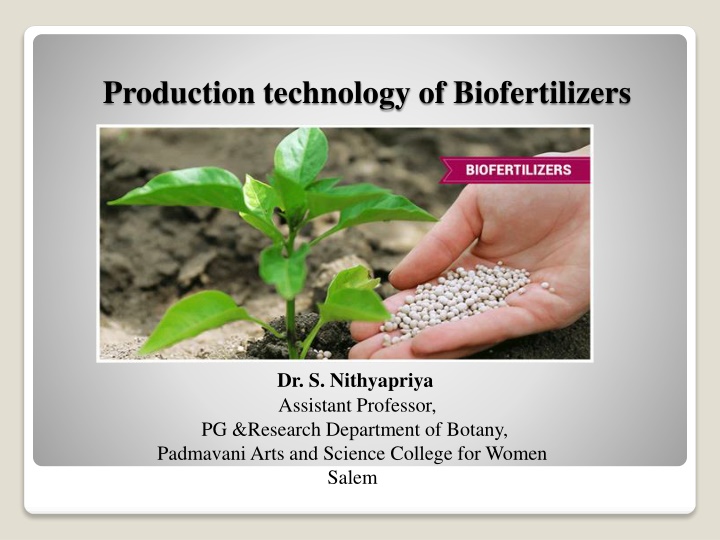 production technology of biofertilizers