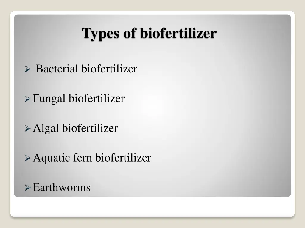 types of biofertilizer