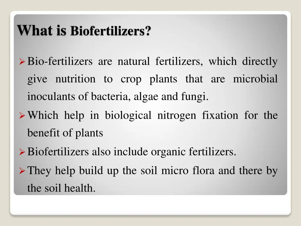 what is biofertilizers