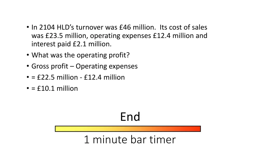 in 2104 hld s turnover was 46 million its cost 1