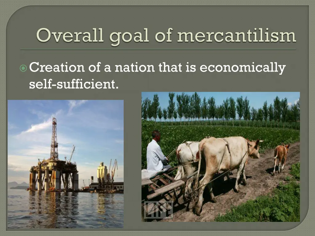 creation of a nation that is economically self