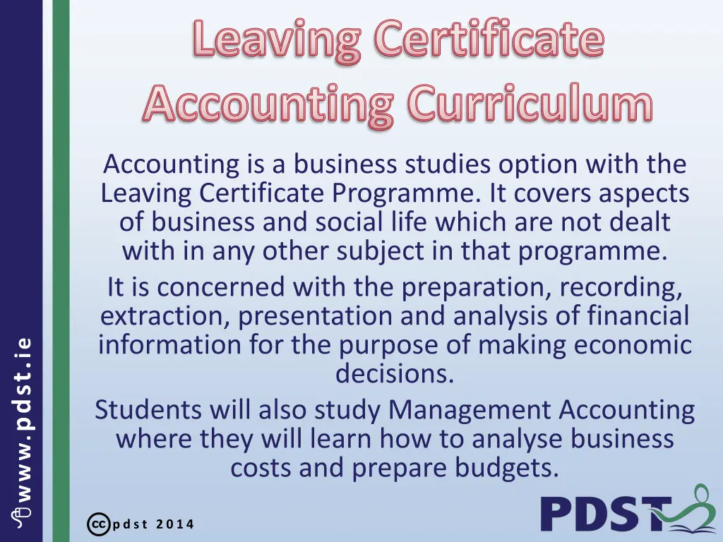 leaving certificate accounting curriculum