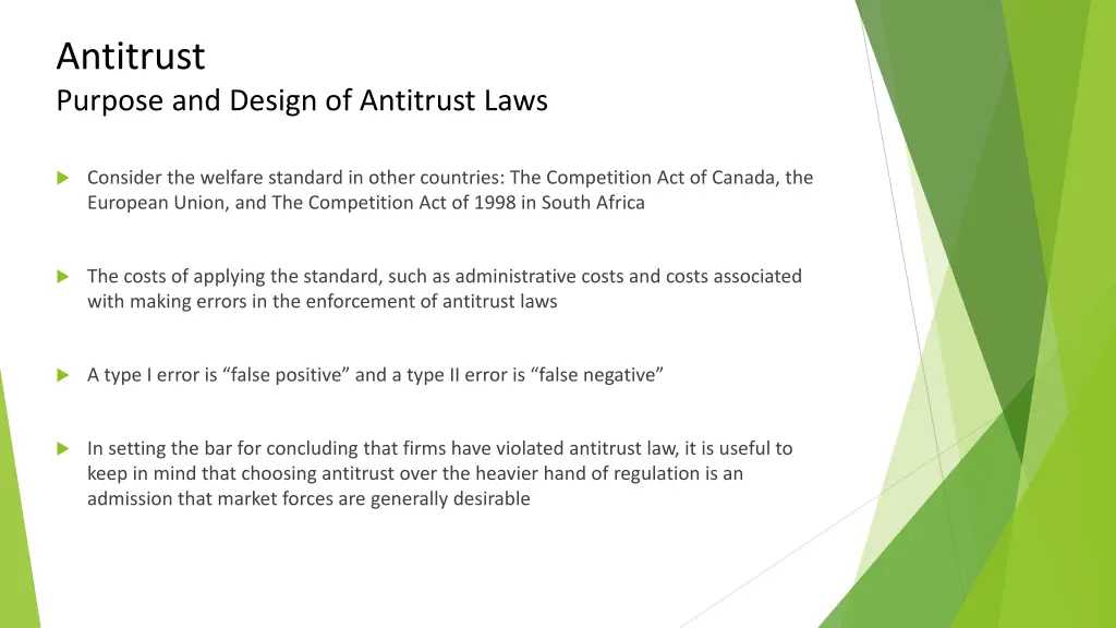 antitrust purpose and design of antitrust laws 1