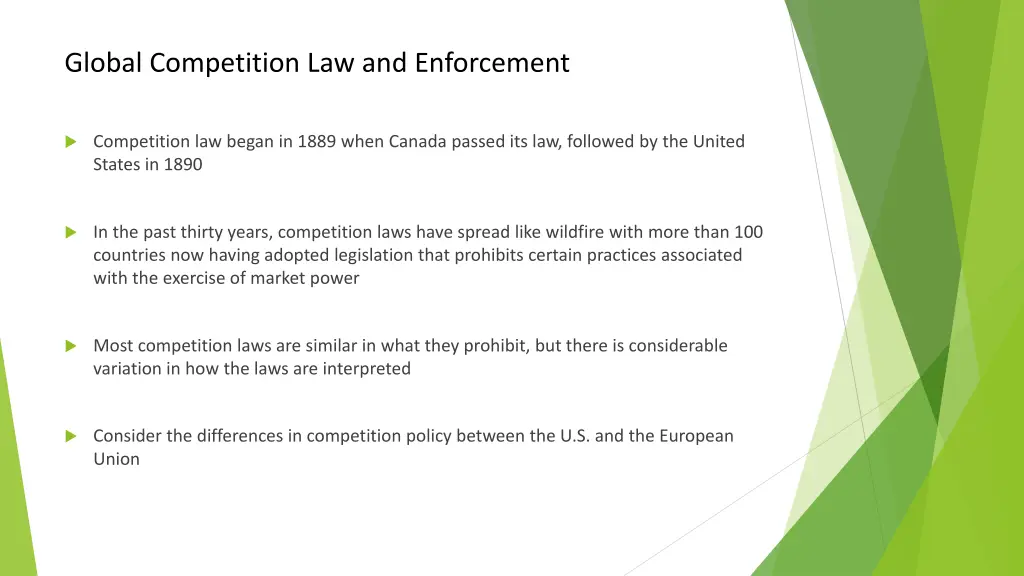 global competition law and enforcement