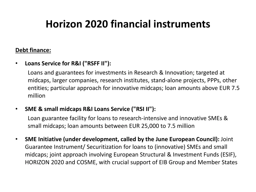 horizon 2020 financial instruments 1