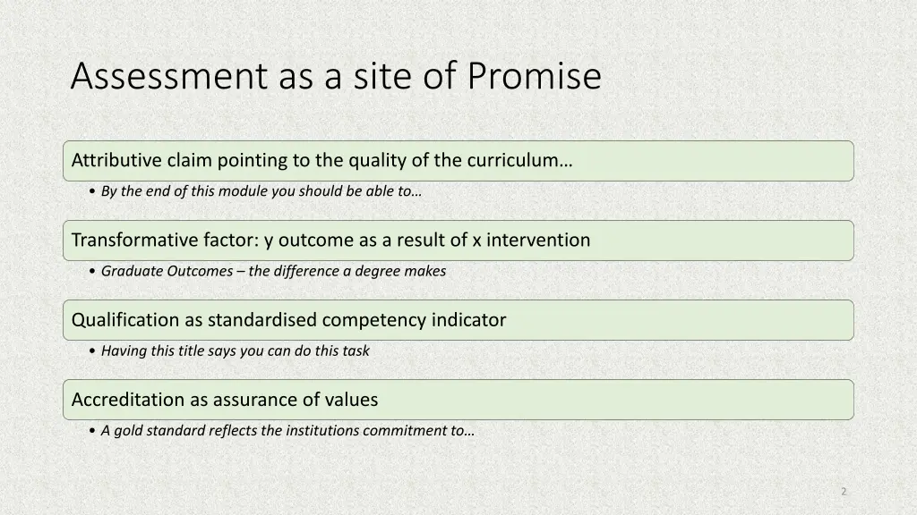 assessment as a site of promise