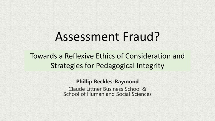 assessment fraud