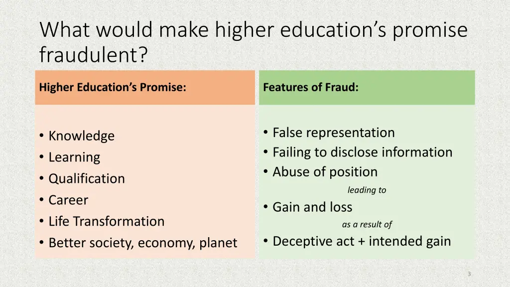 what would make higher education s promise