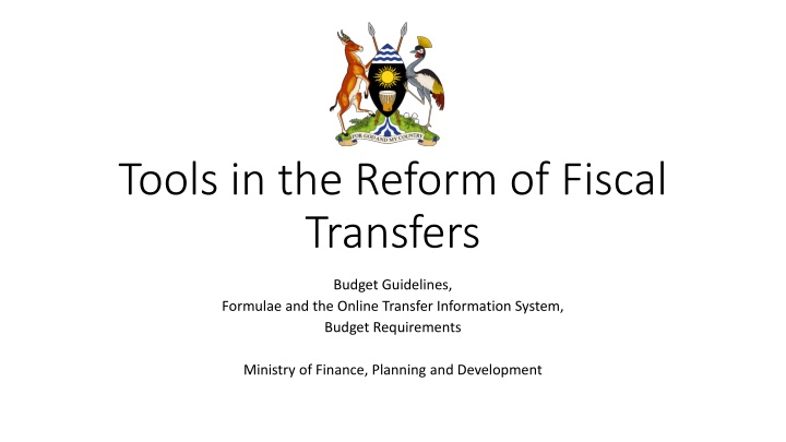 tools in the reform of fiscal transfers
