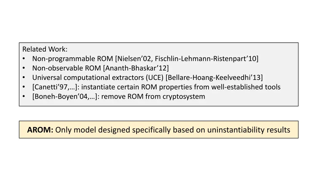 related work non programmable rom nielsen