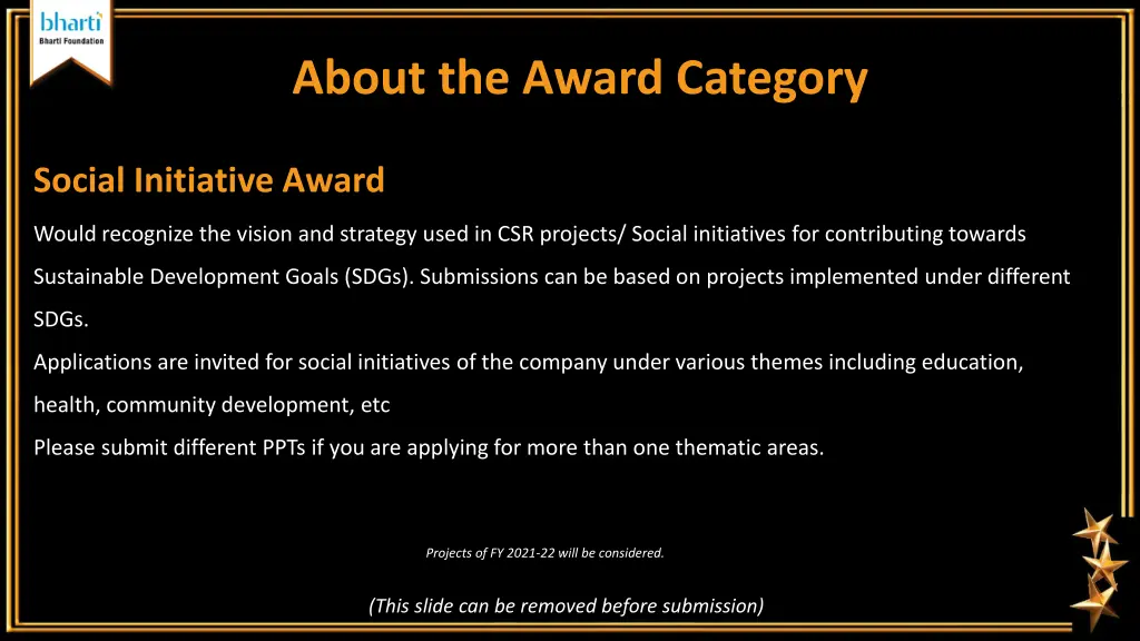 about the award category