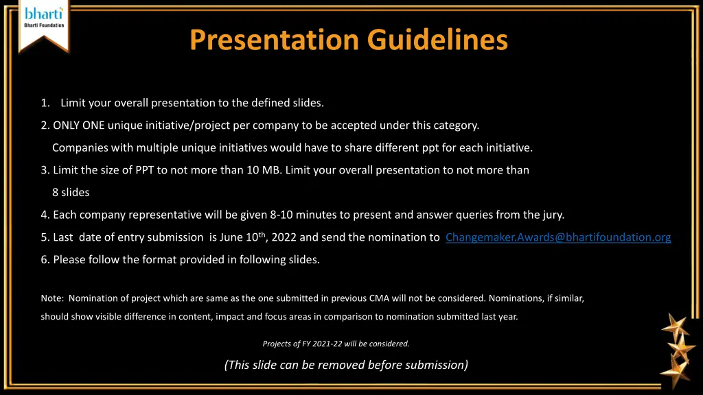 presentation guidelines