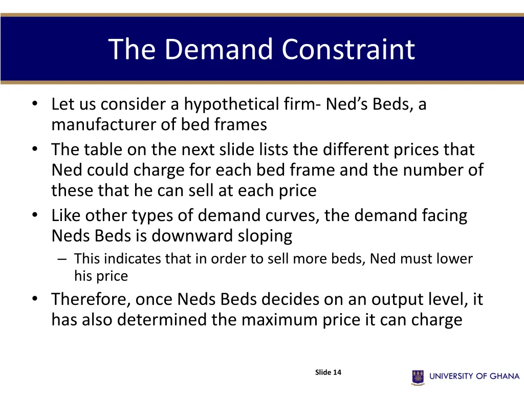 the demand constraint 1
