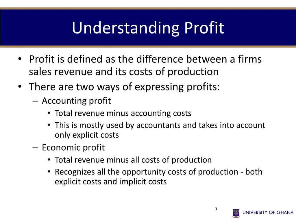 understanding profit