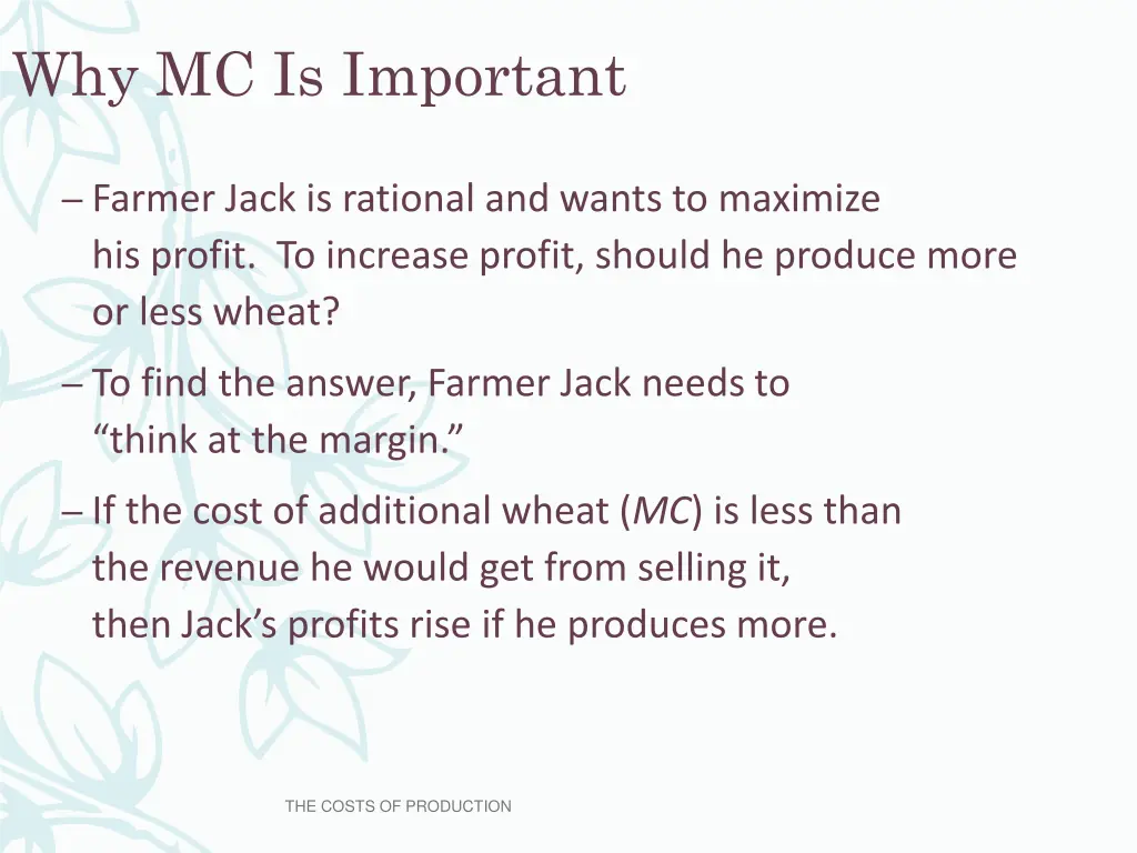 why mc is important
