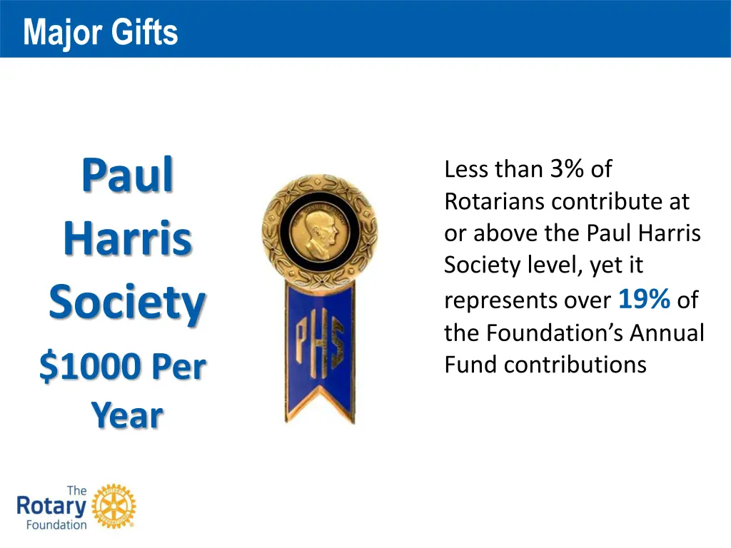 major gifts