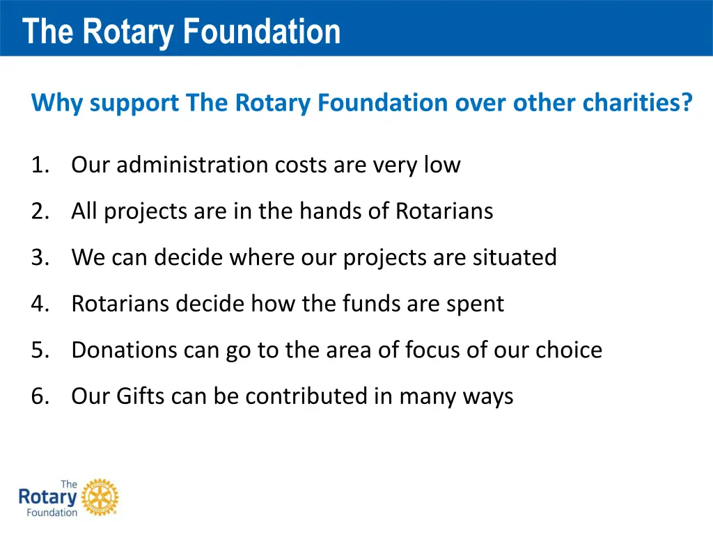 the rotary foundation 1