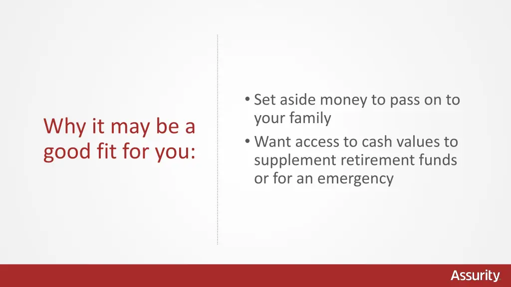 set aside money to pass on to your family want
