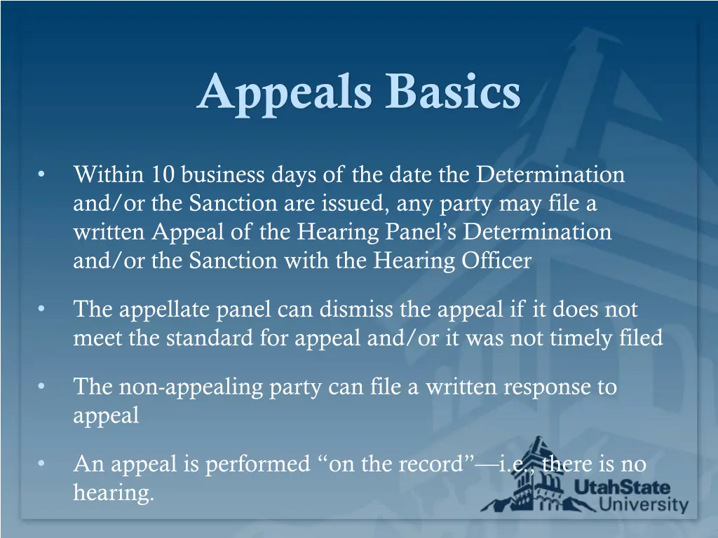 appeals basics