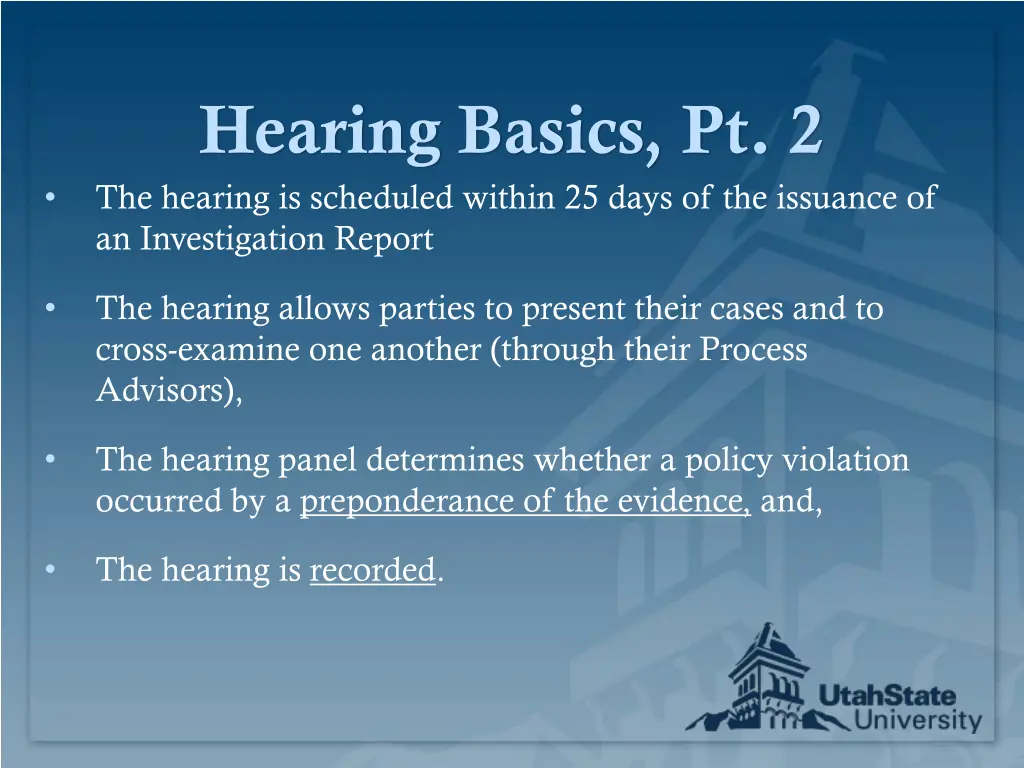 hearing basics pt 2 the hearing is scheduled