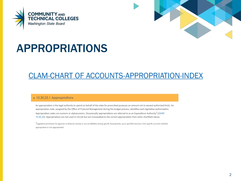appropriations