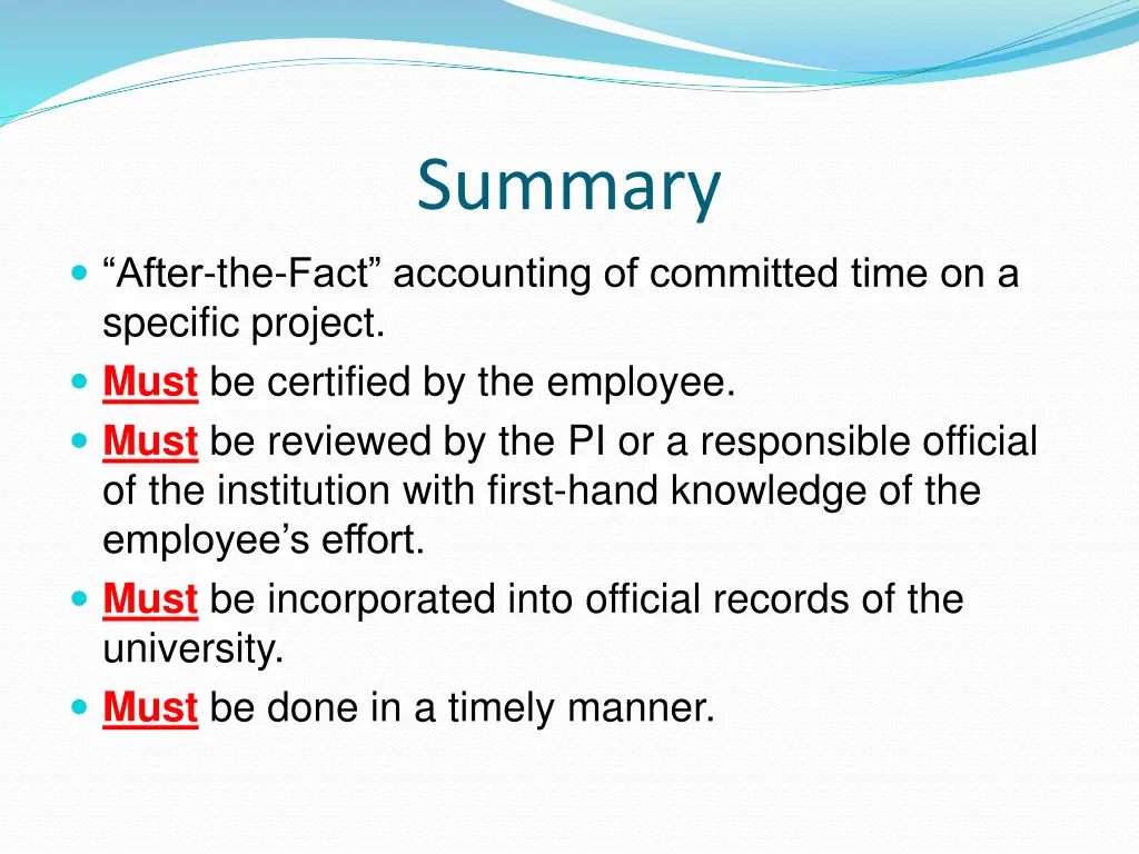 summary