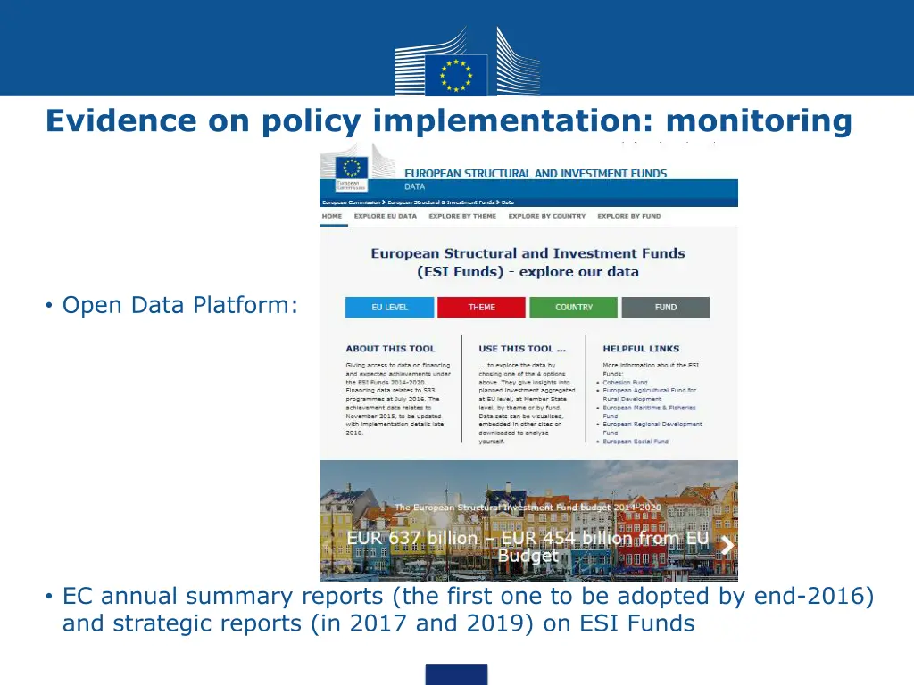 evidence on policy implementation monitoring