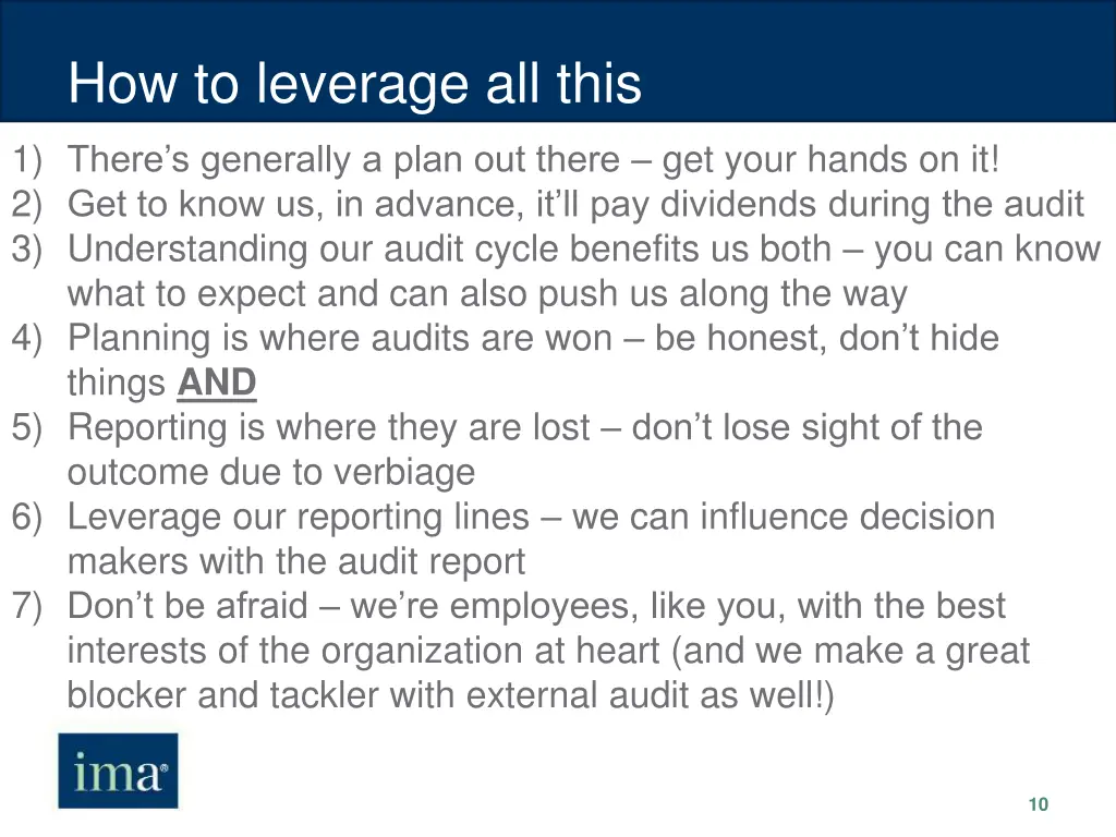 how to leverage all this