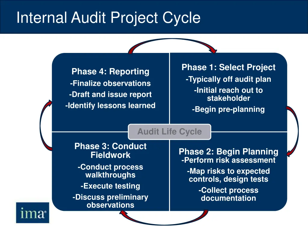 internal audit project cycle