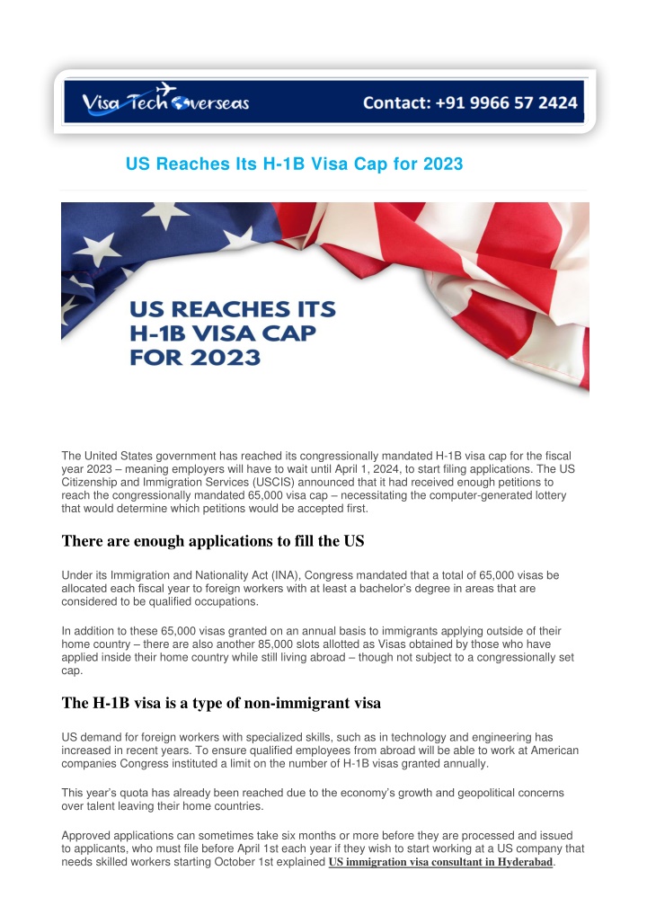 us reaches its h 1b visa cap for 2023