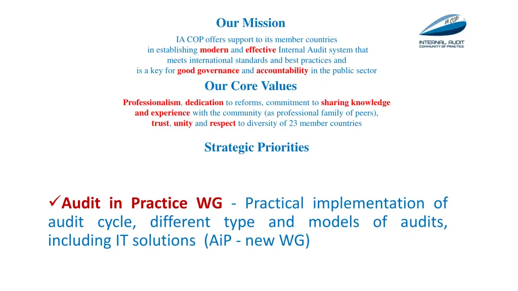 our mission 1