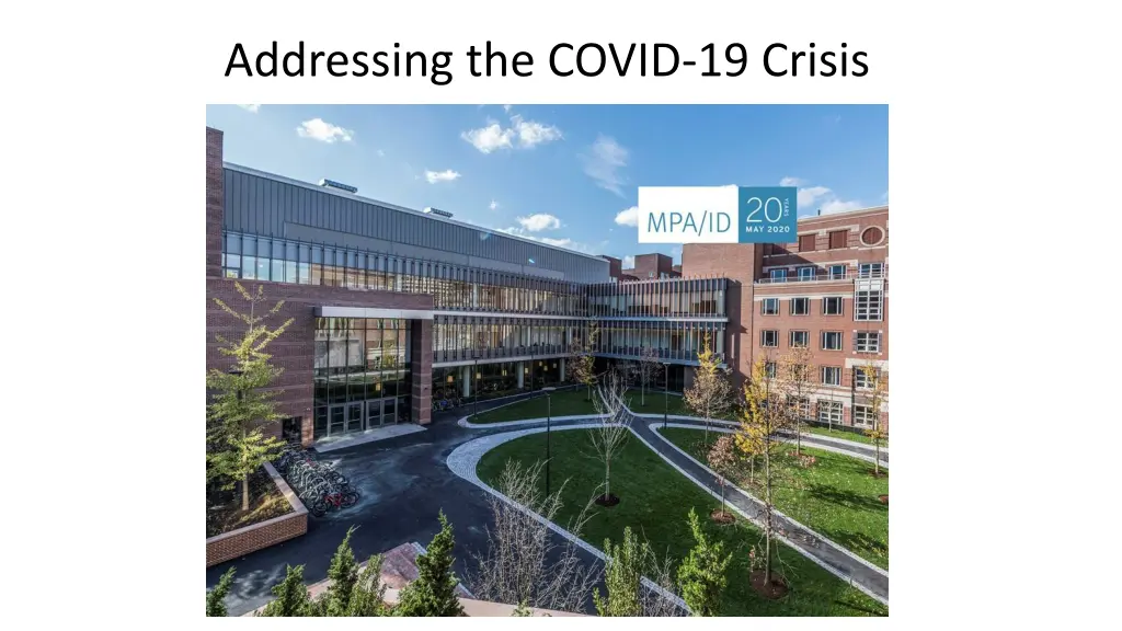 addressing the covid 19 crisis