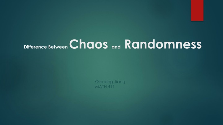 difference between chaos and randomness