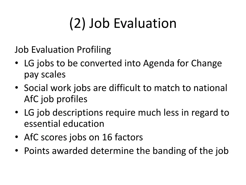 2 job evaluation