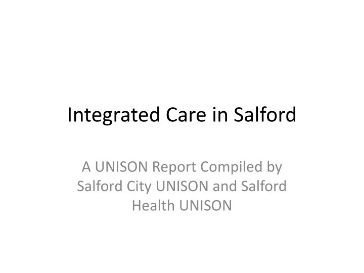 integrated care in salford