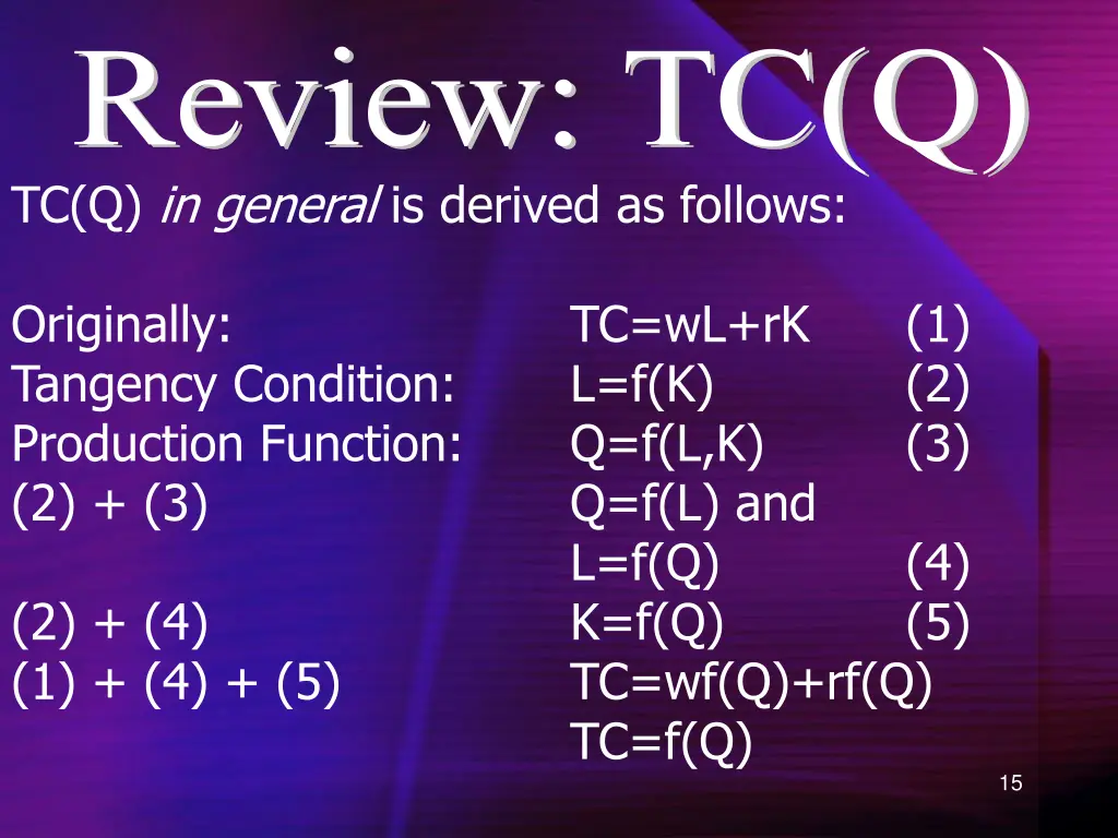 review tc q
