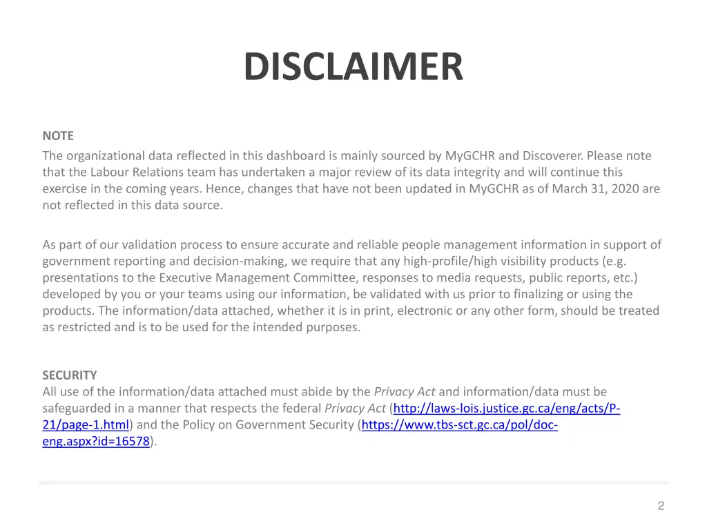 disclaimer