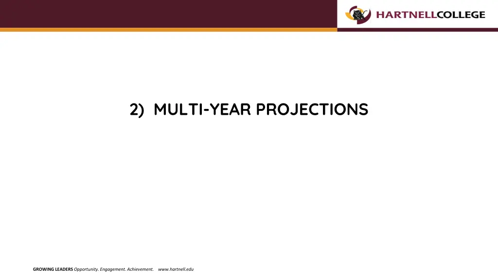2 multi year projections