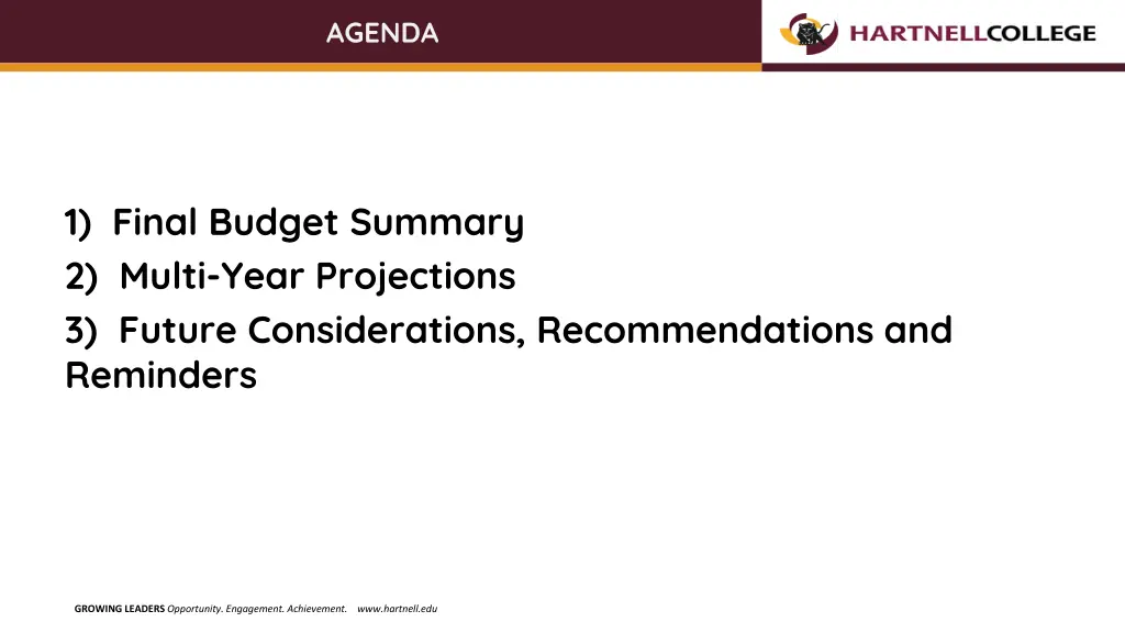 agenda