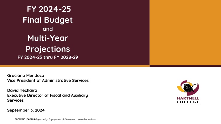 fy 2024 25 final budget and multi year
