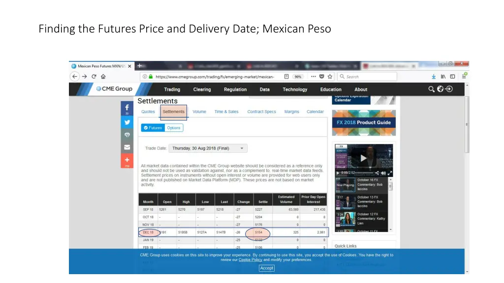 finding the futures price and delivery date