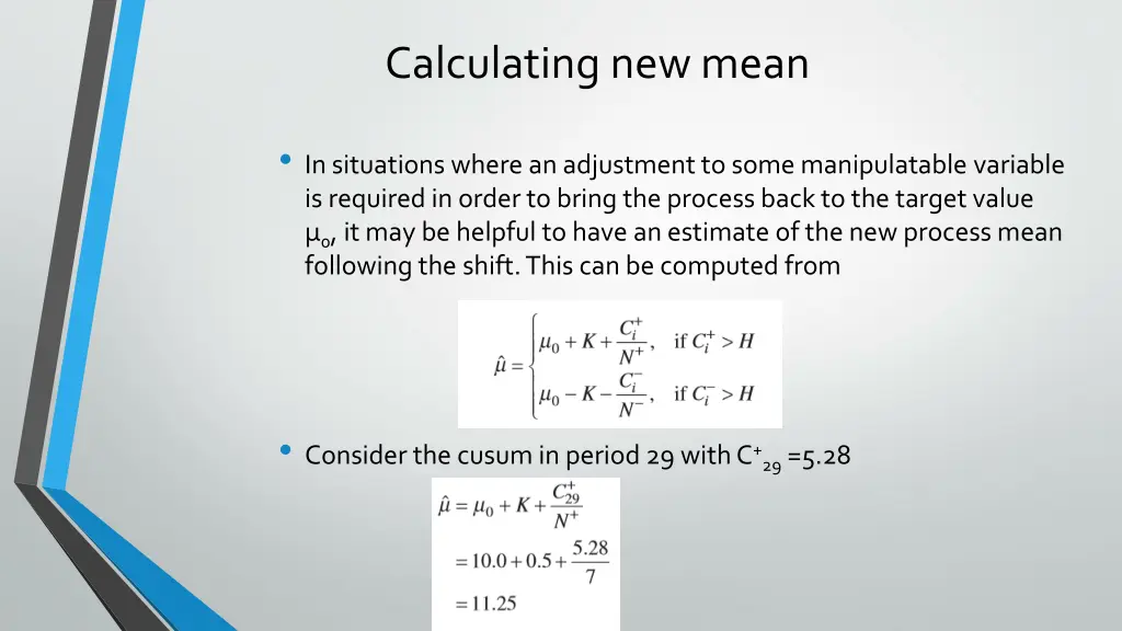 calculating new mean